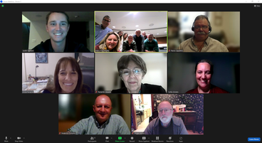 A variety of Minnesotan and Uruguayan scientists smile on Zoom.